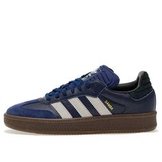 adidas Samba XLG 'Dark Blue Gum' IE9179 Dark Blue Samba, Adais Sambas, Dark Blue Sambas, Adidas Samba Xlg, Colorful Sambas, Platform Sambas, Navy Sambas, Dark Blue Adidas, Adidas Samba Black