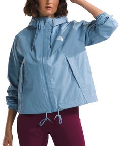 in stock Womens Athletic Outfits, Hooded Rain Jacket, Athletic Outfits, North Face Women, Rain Wear, Steel Blue, Heat Transfer, North Face, Muse