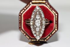 Antique Circa 1900s Ottoman 8k Gold Natural Rose Cut Diamond Navette Ring In very good condition. Total weight 4.6 grams. Totally is diamond 1.60 ct. The diamond is has H-I-J-K-L-M color and s1-s2-s3-Pique 1-2 clarity. Ring size is US 6  We can make any size. Please contact for any questions. Victorian Diamond White Ring With 17 Jewels, Victorian Style Diamond Ring With Diamond Cut, Antique Marquise Diamond Ring With Diamond Cut, Antique Diamond White Marquise Diamond Ring, Antique Marquise Diamond Ring, Antique Marquise Diamond Ring In Diamond White, Antique Marquise Diamond Ring With Accents, Antique Marquise Diamond White Diamond Ring, Antique Diamond Ceremonial Rings