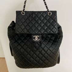 Like New. Comes With Box, Dustbag And Authenticity Card. Black With Silver Hardware. Large Size. Used But No Significant Signs Of Wear. Chanel Bags, Large Backpack, Silver Hardware, Large Black, Chanel Bag, Large Size, Dust Bag, Chanel, Bag Lady