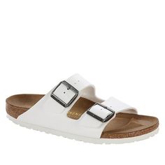 Birkenstock "Arizona" Two-Strap Comfort Sandal | HSN Classic Synthetic Sandals, Classic Sandals With Leather Footbed For Everyday, Classic Sandals With Leather Footbed, Classic Everyday Sandals With Leather Footbed, Classic Leather Footbed Sandals For Everyday, Classic White Footbed Sandals For Spring, Classic Everyday Sandals With Cushioned Footbed, Classic Spring Footbed Sandals With Textured Footbed, Classic Double Strap Footbed Sandals For Spring