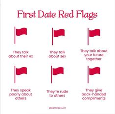 some red flags with the words first date red flags