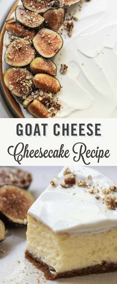 goat cheese cheesecake recipe with fresh figs on the side