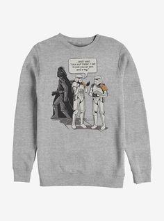 50% Cotton  50% PolyesterWash cold; dry lowImportedListed in men's sizes Chewie Star Wars, Basketball Sweatshirts, Star Wars Fashion, Star Wars Sweatshirt, Star Wars Yoda, Grey Crewneck, New Star Wars, Sweatshirts Online, Crew Sweatshirts