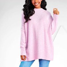 Mud Pie Crafted from a high-quality heathered knit Oversized Ribbed crew neckline Drop shoulder sleeves One size fits most Measures approximately 27 1/2 inches from shoulder 80140105PU Stay stylishly cozy with the Mud Pie Women's Monica Purple Crewneck Sweater. This oversized sweater, made from a luxurious heathered knit, combines comfort with contemporary design. Featuring a ribbed crew neckline and drop shoulder sleeves, this sweater exudes a relaxed yet chic vibe. The versatile one-size-fits- Pie Craft, Purple Crewneck, Mud Pie, Laid Back Style, Oversized Sweater, Crewneck Sweater, Formal Occasion, Shoulder Sleeve, Semi Formal