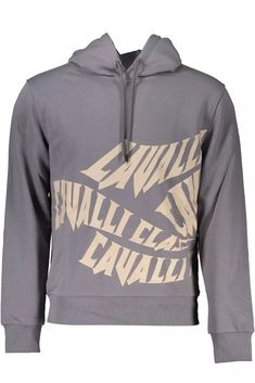 Steeped in urban elegance, this Cavalli Class sweatshirt exudes contemporary style with its sleek, regular fit and noticeable logo. Its brushed texture offers a touch of luxury, while the hood adds a practical edge for the modern man on the go. A perfect blend of comfort and high-fashion sensibility for those cool, casual days. Constructed from a premium cotton blend, it promises durability and softness with every wear. Material: 66% Cotton, 34% Polyester Country of Origin: TR Color: Gray Men Fits, Grey Cotton, Modern Man, Cotton Sweater, Men's Sweater, Overall Shorts, Hooded Sweatshirt, High Fashion, Sweat Shirt