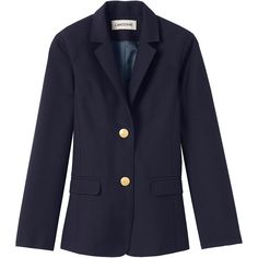 She'll be ready to take on the schoolyear in this girls' wool blend school uniform blazer from Lands' End. She'll be ready to take on the schoolyear in this girls' wool blend school uniform blazer from Lands' End. FEATURES Collared Long sleeves 2-button closure 2 functional double welt pockets Wrinkle-resistant wool blend constructionFABRIC & CARE Polyester, wool Dry clean Imported Size: 5. Color: Blue. Gender: female. Age Group: kids. Fitted School Blazer For Fall, Fitted Blazer For School In Fall, Winter School Blazer Fitted, Winter School Fitted Blazer, Fall Uniform Blazer For Office, Preppy Winter Blazer For Workwear, Preppy Fall Blazer For Workwear, Preppy Winter Workwear Blazer, Preppy Blazer For Fall Workwear