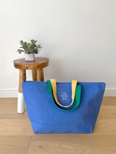 The Picnic Tote / Blue Cotton Canvas Baggu Bags, Picnic Day, Bright Bag, Canvas Bag Design, Picnic Tote, Dream Bag, The Picnic, Ordinary Day, Playroom Furniture