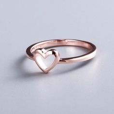 Rose Gold Color Heart Shaped Ring Comes In A Jewelry Box Girl Wedding Ring, Heart Shaped Wedding Ring, Heart Shaped Promise Rings, Heart Shaped Wedding Rings, Shaped Wedding Ring, Ring Symbolism, Womens Rings, Rings Anniversary, Gold Moon Necklace