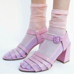 Darner Pastel Contrast Mesh Socks – Darner Socks Blush Block Heel Summer Heels, Casual Summer Fitted Heels, Blush Round Toe Sandals For Summer, Blush Round Toe Summer Sandals, Blush Open Toe Heels For Summer, Feminine Pink Sandals For Spring, Feminine Fitted Sandals For Summer, Feminine Fitted Summer Sandals, Feminine Blush Heels For Spring