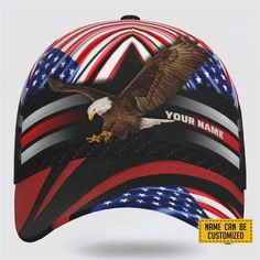 Veterans Baseball Caps Eagle Flag Anerican, Personalized Name Veteran, Custom Army Cap, Gifts For Military Personnel – Excoolent The Baseball Cap is the ultimate accessory for sporty style and sun protection. Crafted with both fashion and function in mind, it features a classic design that complements various outfits. Made from high-quality materials, it offers comfort... Patriotic Black Baseball Cap For Sports, American Snapback Hats For Baseball Season, Patriotic Snapback Sports Hat, Patriotic Flat Bill Sports Hat, American Style Adjustable Hat For Baseball Season, Adjustable American Style Hat For Baseball Season, American Baseball Cap With Adjustable Flat Bill, Patriotic Adjustable Trucker Hat For Sports, Adjustable American Flag Trucker Hat