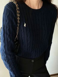 Navy Polo Sweater Outfit, Ralph Lauren Tops Women, Navy Blue Ralph Lauren Sweater Outfit, Navy Ralph Lauren Sweater Outfit, Navy Blue Polo Shirt Outfit Woman, Navy Knit Sweater Outfit, Blue Ralph Lauren Sweater Outfit, Ralph Lauren Knit Sweater Outfit, Polo Ralph Lauren Sweater Outfit