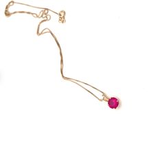 This 14k gold ruby pendant would be a beautiful addition to your stackable necklaces, or worn on it’s own. The pendant is made of 14k solid yellow gold with the 14k stamp in the back. The stone is Cubic Zirconia stone.The pendant comes with the necklace or without.DETAILS:Size: 8x5mmMaterial: 14k goldStones: Ruby Cubic Zirconia Stone NECKLACE:14k yellow gold chain necklace: 16inchesMATERIALS AND FINISHINGS:All K by Krystyna jewels is made using only high-quality materials such as 14k yellow gold 14k Yellow Gold Birthstone Necklace With Prong Setting, Ruby Round Pendant Necklace, Yellow Gold Ruby Necklace With Diamond Cut, 14k Gold Pendant Solitaire Necklace With Gemstone, Ruby Birthstone Pendant Necklace, Rose Gold Ruby Birthstone Necklace, Ruby Round Pendant Necklace In Fine Jewelry Style, Fine Jewelry Ruby Round Pendant, Ruby Birthstone Pendant Necklace In Yellow Gold