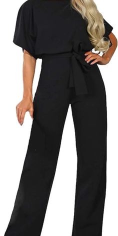 Price:$45.99
Click on the title to buy Women Short Sleeve Belted Wide Leg Jumpsuit.
The jumpsuits with sleeves, a flattering oblong neck, and a high waist with a back button closure. The long pants, wide leg design, and waist belt enhance your elegance and chicness for any occasion.
This post contains an Affiliate link. Womens Summer Jumpsuits, Pant Romper, Long Pants Outfit, Romper Long Pants, Long Pant Jumpsuit, Wide Leg Romper, Jumpsuit Dressy, Jumpsuit Elegant