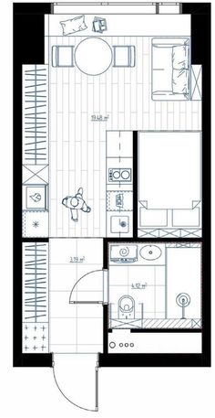 the floor plan for a small apartment