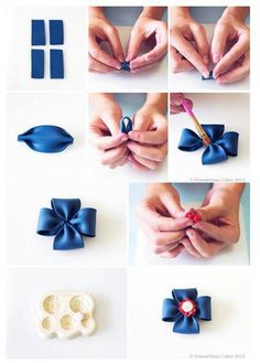 step by step instructions on how to make an origami bow