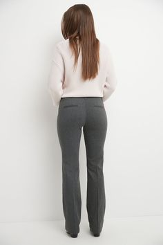 You want to be known for your work but, at the same time, also make a statement with your signature look. These barely bootcut pants let you strike the right balance between flamboyant and subtle. The modern, slightly narrower leg of these pants preserve everything good about the classic bootcut design, while the soft waistband supports and has a slimming effect on your figure. Pair them up with formal or casual tops to easily get the perfect look for any occasion. Faux front and back pockets wi Mid-rise Flares For Workwear In Fall, Elegant Stretch Flares, Classic Straight Leg Fall Flares, Classic Flare Wide Leg Pants For Business Casual, Classic Straight Leg Flares For Fall, Tailored Flare Bottoms For Office, Stretch Work Pants For Fall Office Wear, Stretch Straight Leg Dress Pants For Fall, Fall Stretch Dress Pants With Straight Leg