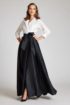 Taffeta Shirt Waist Gown with Envelope Collar Cool Mom Outfits, Elegant Shirt Dress, Mother Of Groom Outfits, Casual Fashion Women, Beautiful Evening Gowns, Legs Outfit, Taffeta Skirt, Mother Of The Bride Dresses Long, Dress Better