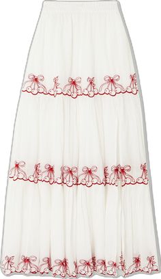 Elegant White Skirt With Embroidered Hem, White Embroidered Maxi Skirt For Spring, White Maxi Skirt For Brunch, Summer Long Skirt With Embroidered Hem, Chic White Embroidered Skirt, Summer Floral Embroidered Flowy Maxi Skirt, Flowy Floral Embroidered Maxi Skirt For Summer, Summer Embroidered Flowy Maxi Skirt, Embroidered Flowy Maxi Skirt For Summer