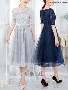 10% off now|Free shipping world-wide. Modest Lace Tea Length Homecoming Dress With Illusion Sleeves at GemGrace. Click to learn our pro custom-made service for wedding dress, formal dress. View #HomecomingDresses for more ideas. Lace Midi-length Mother Of The Bride Dress, Knee-length Lace Dress With Illusion Neckline For Wedding, Knee-length Lace Wedding Dress With Illusion Neckline, Knee-length Lace Bridesmaid Dress, Tea Length Homecoming Dresses, Dress Tea Length, Illusion Sleeves, Best Wedding Guest Dresses, For Wedding Dress