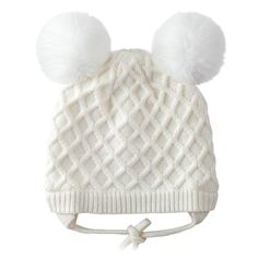 PRICES MAY VARY. ✔️【Keep Warm & Windproof】This adorable baby boy winter hat comes with two ear flap designs on both sides, which can cover your child's head and ears well. Baby hat can make your child get all-around warmth. The newborn hats also has two ties at the chin that can be tied together to hold the hat in place better. There are also two pom-poms on the top of the baby beanie which makes the hat look even more fun and lively! 📐【Product Size】This toddler winter hat fits for 6-24 months Baby Boy Winter Hats, Toddler Winter Hat, Knitted Baby Beanies, Baby Beanie Hat, Newborn Hats, Baby Beanie Hats, Hat Fits, Toddler Winter