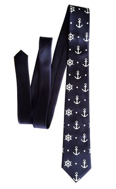 "Anchor Necktie. Anchor & Ship's Wheel Blue Nautical Tie. What lies at the bottom of the ocean and twitches? A nervous wreck! Hey there sassy sailor, don't be that guy. Has your old, navy blue tie walked the plank? Take the helm, it's time to freshen up that nautical wardrobe, we're here to help you get those threads back on course. Shown first left to right: navy blue, steel, french blue. This print extends very high up on the tie, approx. 22\" from the bottom point; perfect to be seen from Navy Formal Ties For Summer, Dapper White Suit And Tie Accessories For Summer, Summer Wedding Ties For Groom, Nautical Wardrobe, Wedding Preppy, The Bottom Of The Ocean, Walking The Plank, Bottom Of The Ocean, Navy Blue Tie