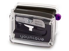 Younique's new (November 2014) pencil sharpener for only $7.50!  Keep your lip liners and eye pencils perfectly sharpened and ready for action with this premium quality sharpener, which sharpens pencils to a rounded tip instead of a hard point. This gives you an immediate smooth application. The sharpener also features a built-in shavings catcher and a handy purple cleaning wand, so you can clean inside the sharpener.  Order now! www.YouniqueProducts.com/KaraGebhardt