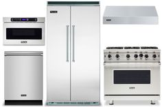 stainless steel kitchen appliances and appliance including refrigerator, stove, range, oven