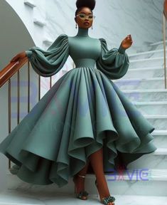 Turtle Neck Gown, Afro Chic Fashion, Fashion Communication, Classy Short Dresses, Modest Dresses Fashion, African Print Dress Ankara, Best African Dresses, Short African Dresses, Dinner Dress Classy