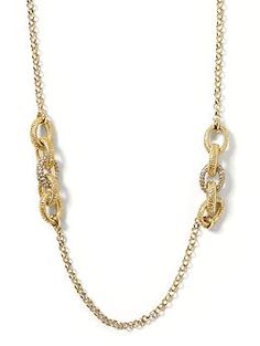 Glamour Layer Necklace Gold Link Necklace With Diamond Accents, Formal Gold-tone Necklace With Lobster Clasp, Gold Link Chain Necklace With Diamond Accents, Chic Formal Chain Necklace With Lobster Clasp, Elegant Gold Chain Link Necklace, Elegant Chain Link Necklace With Diamond Accents, Gold Chain Link Necklace With Diamond Accents, Elegant Chain Necklace With Diamond Accents, Formal Gold-tone Long Necklace