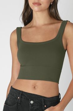 *BEST SELLER* - if color is sold out, sign up for restock notification! Chevron ribbed knit crop top/bralette featuring a scoop neckline! Size: One SizeFabric: 92% Nylon / 8% SpandexMade in USA Basic Crop Top, The Body Book, Bralette Crop Top, Blowout Sale, Summer Scarves, Green Tops, Knit Crop, Knit Crop Top, Best Seller