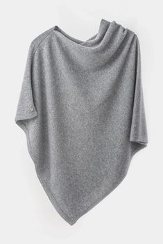 Siena Soft Cashmere Poncho - L'Atelier Global Elegant Solid Poncho For Fall, Elegant Batwing Sleeve Poncho For Fall, Asymmetric Cape, Cashmere Poncho, Soft Jacket, Elegant Drapes, Wide Sleeves, Siena, One Size Fits All