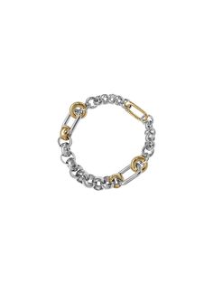 Laura Lombardi — Two Tone Pietra Bracelet Laura Lombardi, Gold Platinum, Microfiber Cloth, 14kt Gold, Jewelry Plate, Chain Bracelet, Two Tone, Platinum, Gold Plate