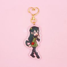 Tsuyu Asui (Froppy) Acrylic Keychain – Agi Jagi Shop Cute Green Keychains For Gifts, Green Keychain With Key Clip As Gift, Green Keychain With Key Clip For Gift, Anime Keychains Acrylic, Epoxy Keychains, Anime Keychains, Gothic Kawaii, Shopping Wishlist, Kawaii Things