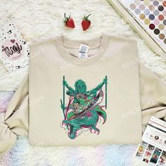 Zoro With Dragon Embroidered Shirt, One Piece Anime Embroidered Hoodie 3 Disney Characters Halloween, Cool Fathers Day Gifts, Best Mothers Day Gifts, St Patrick's Day Gifts, Natural Logo, Son Gift, Embroidered Hoodie, Anime Shirt, Embroidered Tshirt