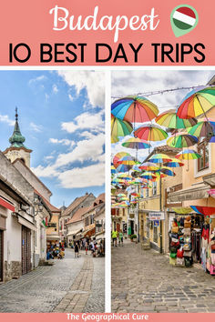 Pinterest pin for best day trips from Budapest River Cruises In Europe, Exotic Places, Amazing Travel, City Limits, The Best Day