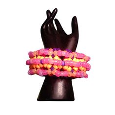 Check Out This 3d Kandi Cuff I Just Whipped Up! It's Crafted With The Coolest Cage Style, Using Deliciously Dark Purple, Neon Orange, And Sassy Neon Pink Pony Beads. But Wait, There's More! I Sprinkled In Some Glow-In-The-Dark Beads In Matching Colors, Making It Pop Even When The Lights Go Out. The Combo Is Simply Sick, And I Couldn't Resist Making This Beauty! Features: Cage Made In Us: 7 Ins (Contact For Different Sizes) Condition: New Trendy Purple Beaded Bracelets For Party, Colorful Plastic Beads Jewelry For Party, Plastic Beaded Jewelry For Party, Pink Large Beads Bracelet For Party, Colorful Beads Plastic Party Jewelry, Colorful Plastic Beads Party Jewelry, Pink Beaded Plastic Jewelry, Colorful Beaded Plastic Party Jewelry, Unique Handmade Pink Beads