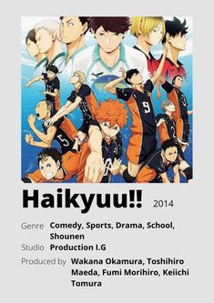 an advertisement for the anime movie haikyu