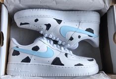 Custom Blue Cow Nike Air Force 1-oicustom