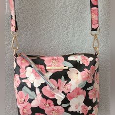 Steve Madden Crossbody Bag. Bag Is Medium Sized With Golden Hardware. Perfect Clean Interior, No Pockets. Exterior With A White Unnoticeable Smudge Under Logo's Left Side. Never Used, Has Just Been Stored For Awhile. Straps In Plastic Packaging. Strap Is Adjustable And Approx 54" Or A Bit Longer When Adjusted. 8.5"L X 9.5"W X 3.5"D Pink Shoulder Bag With Zipper Closure For Evening, Pink Evening Bag With Zipper Closure, Feminine Pink Shoulder Bag With Zipper Closure, Steve Madden Crossbody Bag, Denim Skirt Women, Pink Spring, Plastic Packaging, Skirt Women, Bag Bag