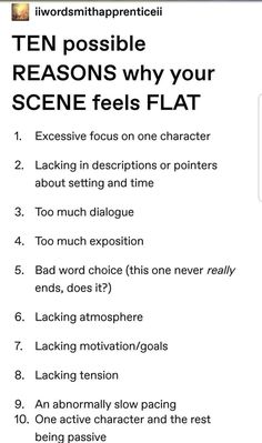 the ten possible reason why your scene feels flat is shown in this screenshote