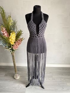 Luxury Dresses For Beach Season Festivals, Cheap Festival Beach Dress, Beach Dress Photoshoot, Macrame Dresses, Macrame Beach, Yarn Dress, Sexiest Dresses, Mariposa Dress, Macrame Fashion