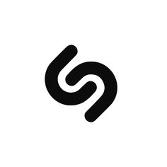 a black and white logo with the letter s