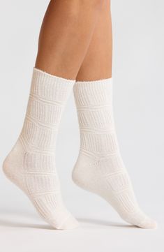 Mixed knit patterns add rich texture to these cozy boot socks made from soft, stretchy yarns, Polyester/spandex Machine wash, tumble dry Imported Cozy Boots, Fabric Gift Bags, Boot Socks, Fabric Gifts, Free Fabric, Knit Patterns, Print Gifts, New Shoes, Polyester Spandex