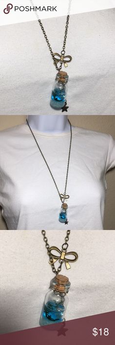 Ocean Sea Glass Blue Bottle Necklace Pendant The chain hangs 12 inches. The bottle is 1 1/4 inches. It’s actually wider than it looks. Lobster clasp. So cute! Jewelry Necklaces Bottle Necklace, Blue Bottle, Cute Jewelry, Necklace Pendant, Sea Glass, Lobster Clasp, So Cute, Jewelry Necklaces, Necklaces