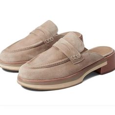 The Shoes Are New In Box! Size 7m! Affordable Slip-on Synthetic Loafers, Luxury Slip-ons With Textured Sole For Spring, Luxury Brown Platform Loafers With Round Toe, Luxury Textured Sole Platform Slip-on Loafers, Slip On Loafers, Loafer Mules, Mule, Flat Shoes Women, Loafer Flats