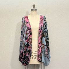 Nwot Anthropologie Floral Cacoon Kimono In Pink Grey One Size W7539 New Without Tags! Pristine Condition! Size - One Size Color - Multicolor (Pink Grey) Material - 100% Modal Type - Blouse / Kimono Style - Kimono Sleeve Length - Long Sleeve Sleeve Type - Casual Sleeve Pattern - Floral Theme - Bohemian, Colorful, Flower Features - Breathable, Lightweight, Open Fit - Relaxed Fabric Type - Chiffon Pink Open Front Printed Kimono, Pink Printed Open Front Kimono, Pink Bohemian V-neck Kimono, Pink Floral Print Open Front Kimono, Pink Vacation Long Sleeve Kimono, Pink Long Sleeve Kimono For Vacation, Pink V-neck Kimono For Spring, Spring Pink One-size Kimono, One Size Pink Kimono For Spring