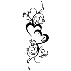 a black and white heart tattoo design