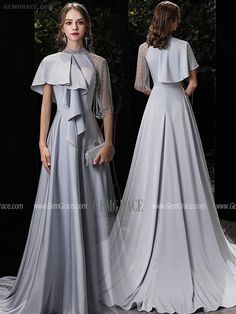 10% off now|Free shipping world-wide. Classy Long Train Grey Satin Evening Formal Dress with Ruffles at GemGrace. Click to learn our pro custom-made service for wedding dress, formal dress. View #EveningDresses for more ideas. For Wedding Dress, Dress With Ruffles, Long Train, Evening Formal, Gowns Of Elegance, Dress Formal, Formal Evening Dresses, Custom Dresses, Formal Dress