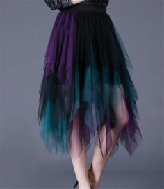 Purple Skirts, Gonna In Tulle, Costume Making, Gauze Skirts, Ball Skirt, Purple Skirt, Layered Fashion, Mode Casual, Fairy Costume